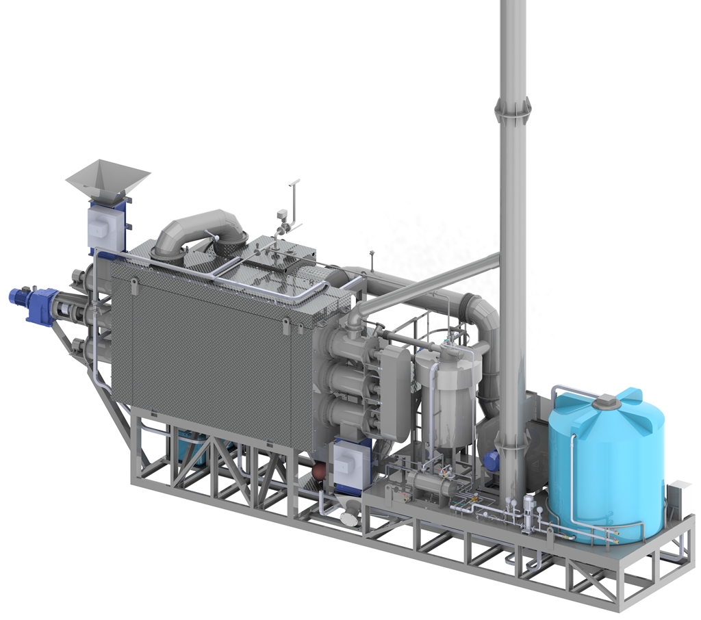 Агрегат переработки и пиролиза шин